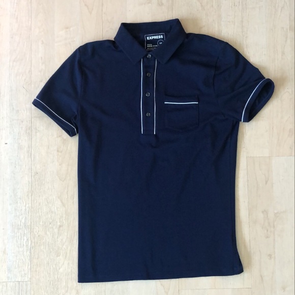 Navy blue polo short sleeves - Picture 1 of 4